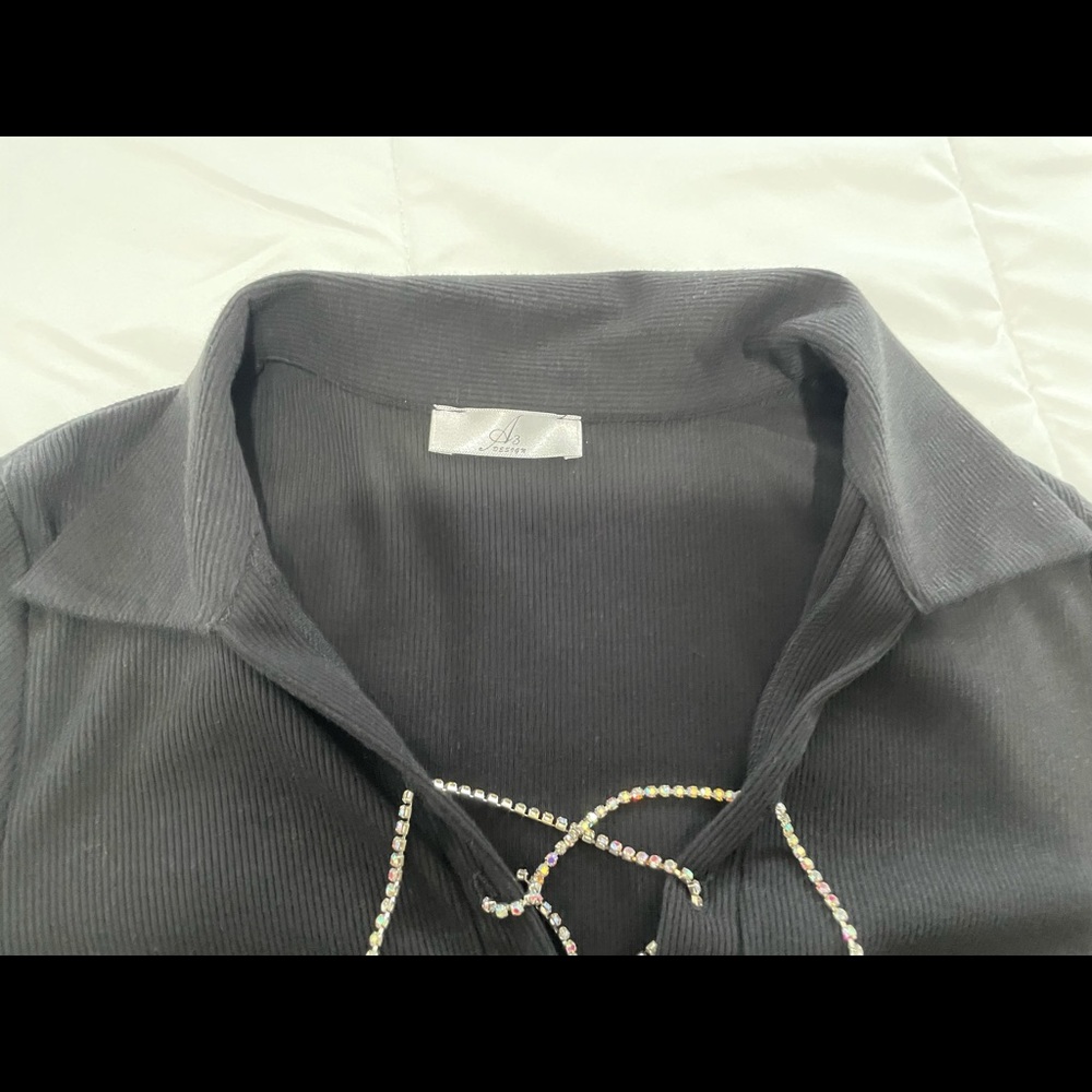 Ribbed open front top - Picture 3 of 4